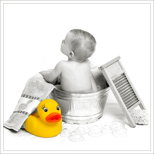 [baby with the bath water]