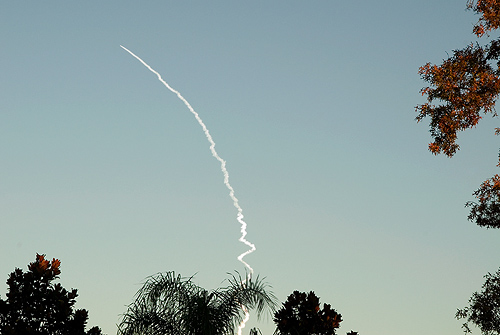 [rocket into the night]