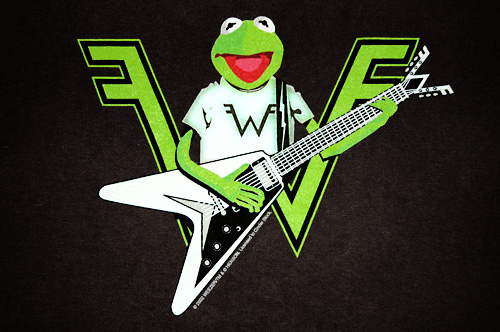 [Kermit the Weezer fan]